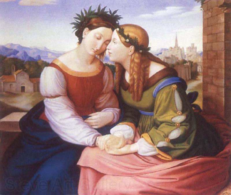 Friedrich overbeck Italia and Germania Norge oil painting art